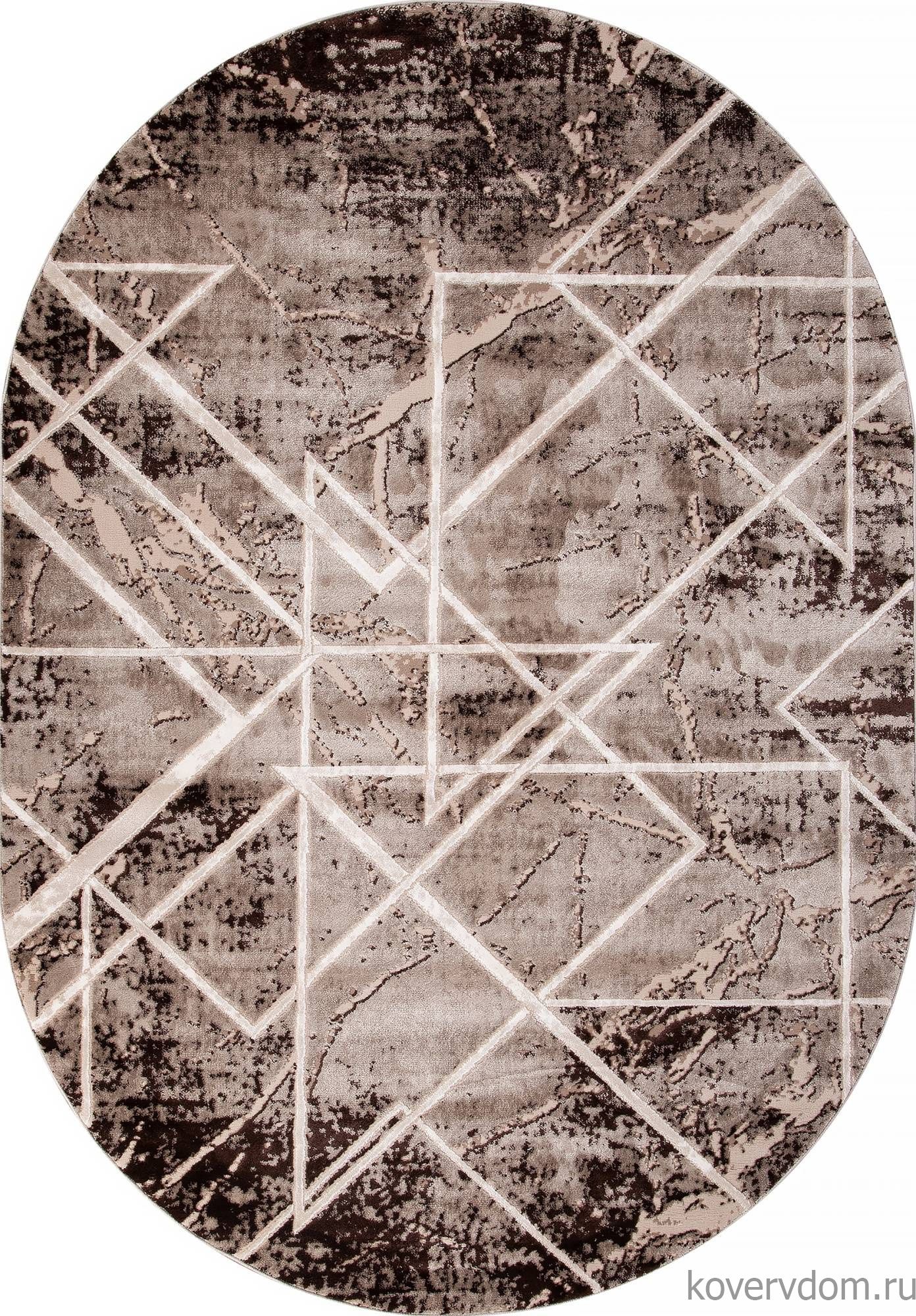 Ковер ARMINA 04035B DARK BROWN Овал