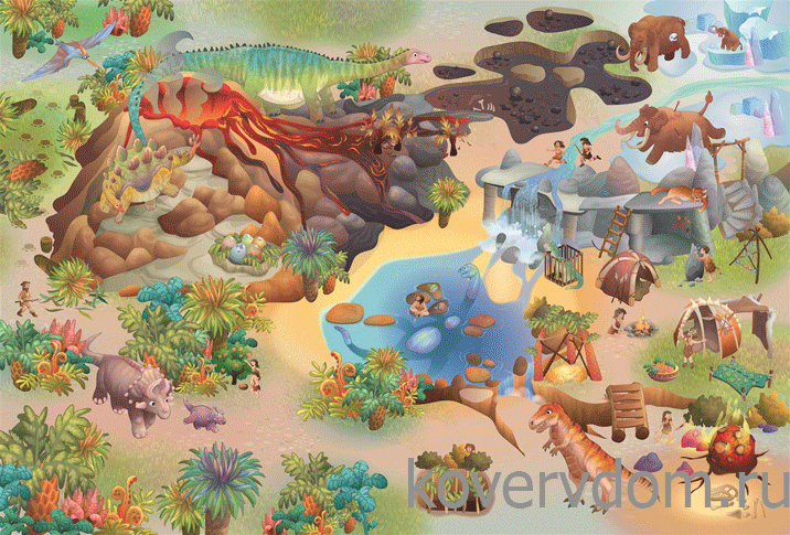 Детский развивающий 3D ковер Парк Юрского периода 86030 Детский развивающий 3D ковер Парк Юрского периода 86030