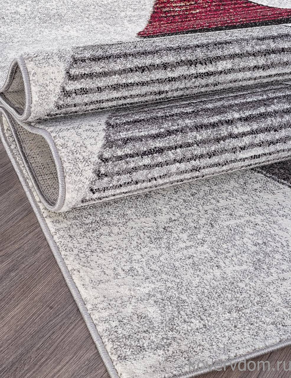 Ковер LONDON D810 GRAY-RED Ковер LONDON D810 GRAY-RED