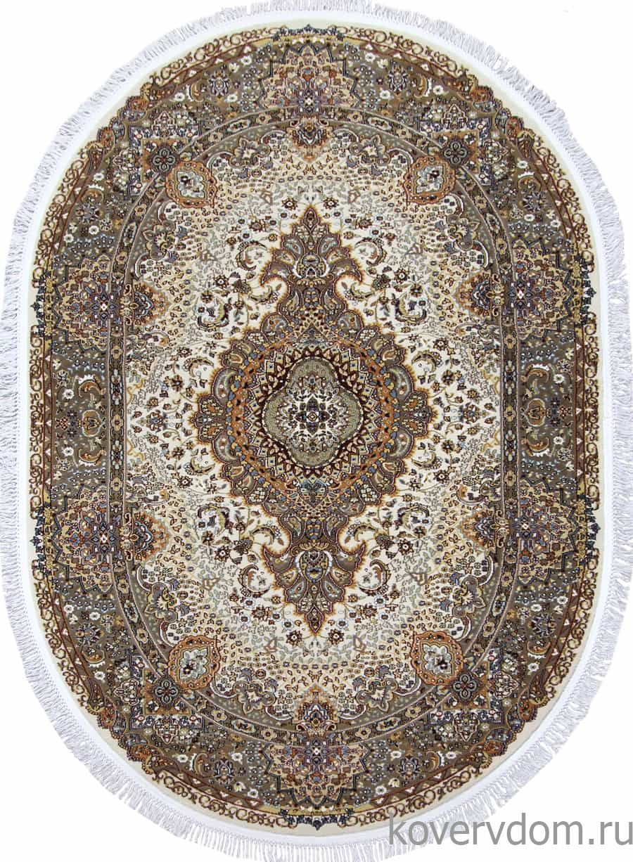 Ковер SHAHREZA D414 CREAM-BROWN Овал Ковер SHAHREZA D414 CREAM-BROWN Овал