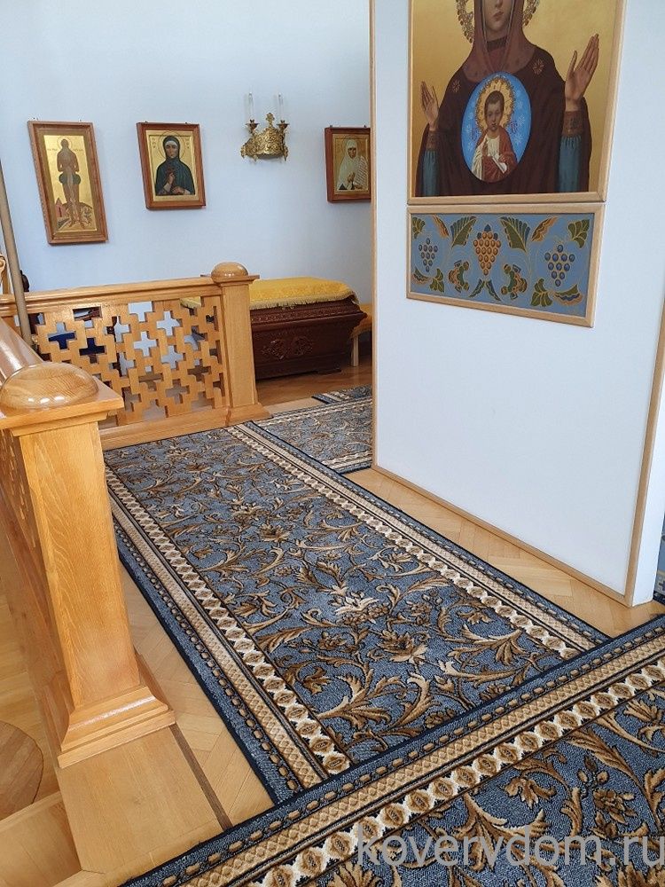 Ковровая композиция в храм 39-38 сине-голубая Ковровая композиция в храм 39-38 сине-голубая