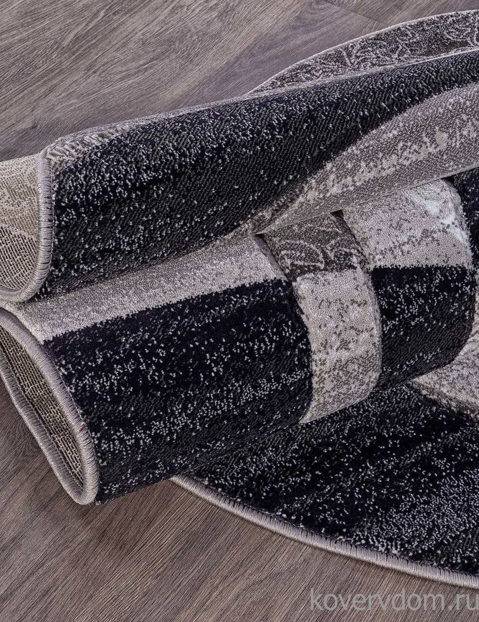 Ковер MEGA CARVING d264 GRAY Овал