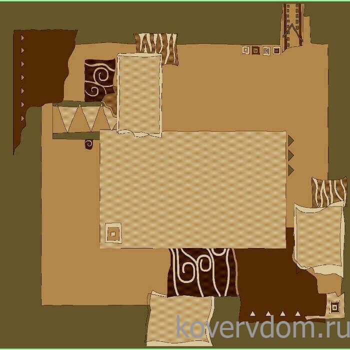 Ковер шерстяной Floare LOSCUTCHI 245-2440 КВАДРАТ