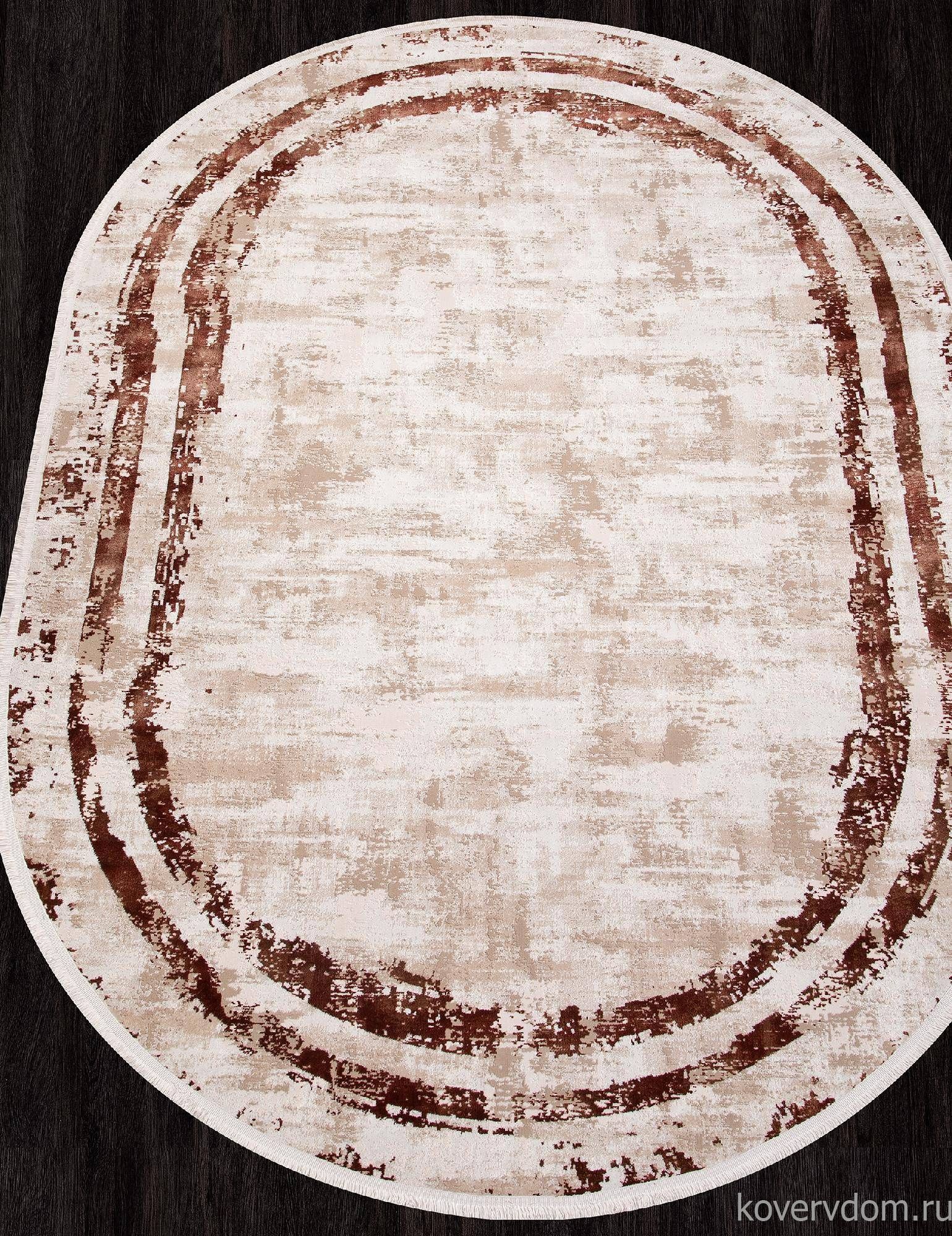 Ковер LISSABON SI053K BROWN / BROWN Овал