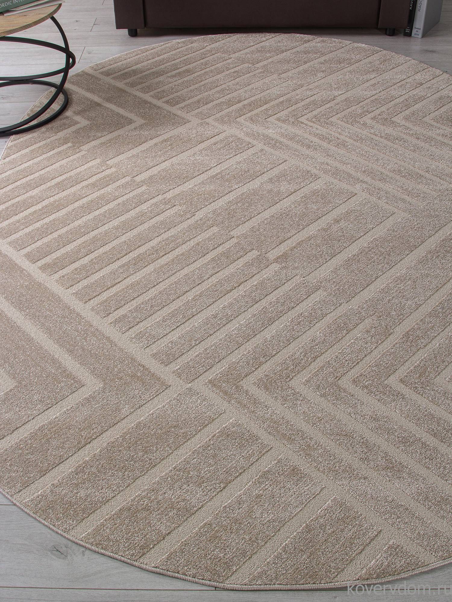 Ковер DIOS F438 LIGHT BEIGE Овал