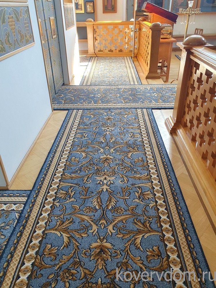 Ковровая композиция в храм 39-38 сине-голубая Ковровая композиция в храм 39-38 сине-голубая