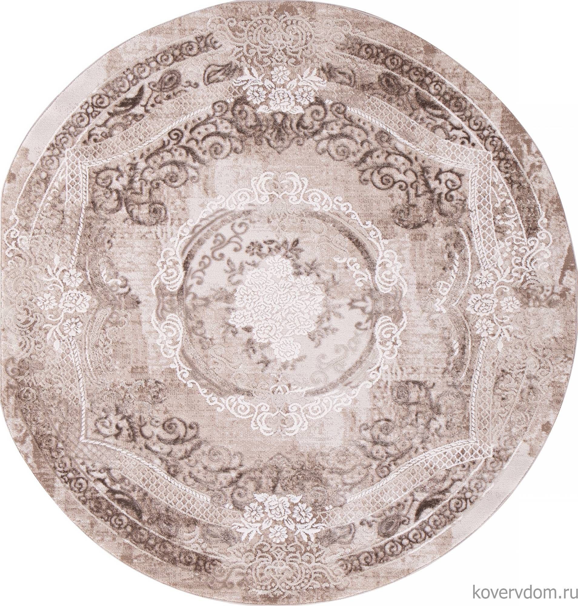 Ковер ARMINA 03707A BROWN / BROWN Круг Ковер ARMINA 03707A BROWN / BROWN Круг