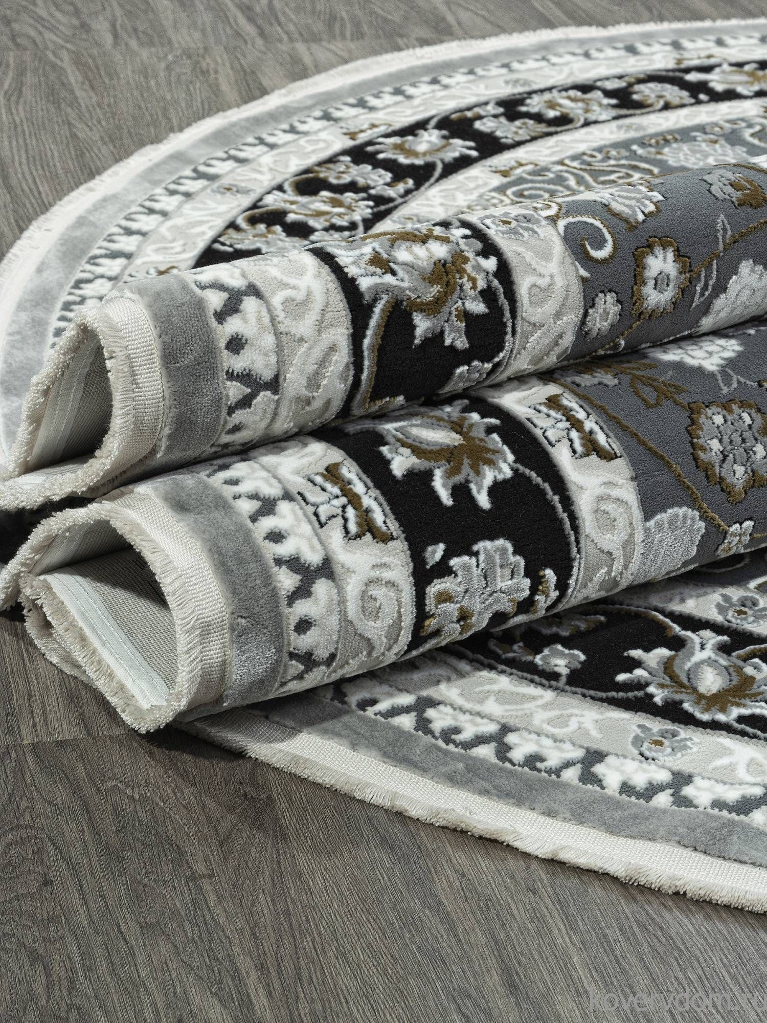 Ковер MIRAY O1467 090 BLACK Овал