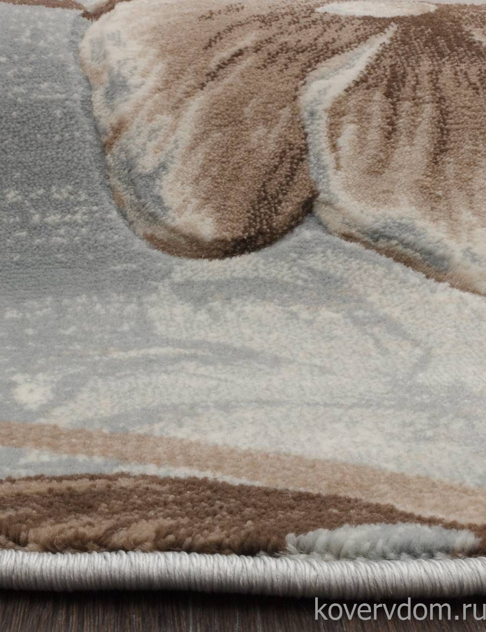 Ковер MEGA CARVING 1059 L.BLUE-BROWN Овал