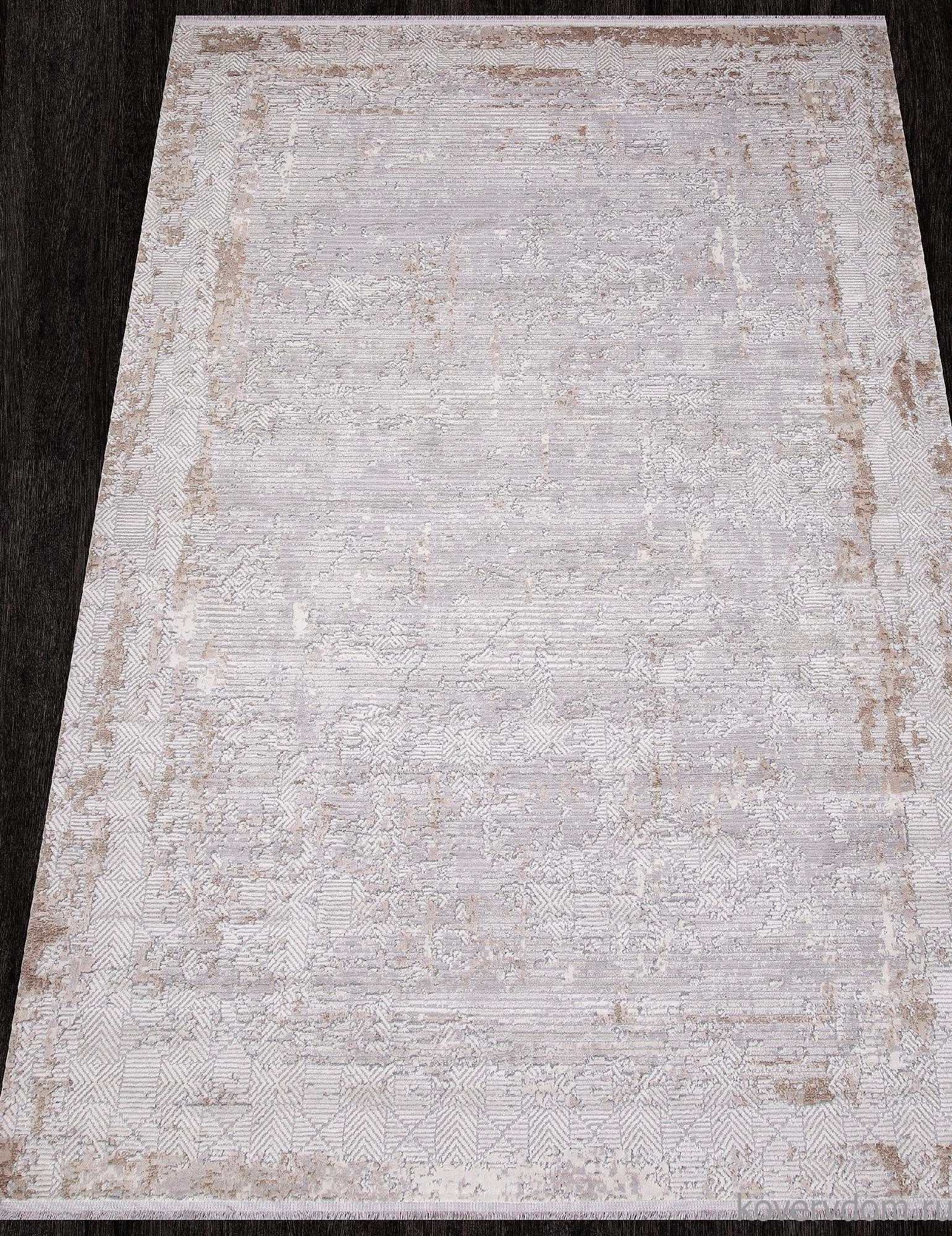 Ковер ALANYA 22400A WHITE / GREY SHR Ковер ALANYA 22400A WHITE / GREY SHR