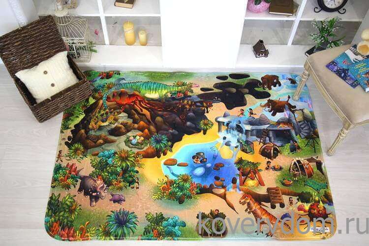 Детский развивающий 3D ковер Парк Юрского периода 86030 Детский развивающий 3D ковер Парк Юрского периода 86030